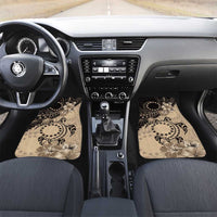 Cook Islands Turtle Car Mats Stars and Hibiscus - Beige