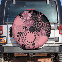 Cook Islands Turtle Spare Tire Cover Stars and Hibiscus - Pink LT01 Pink - Polynesian Pride