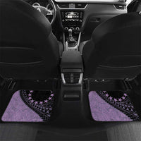Cook Islands Turtle Car Mats Stars and Hibiscus - Purple