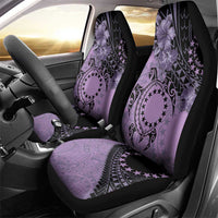 Cook Islands Turtle Car Seat Cover Stars and Hibiscus - Purple