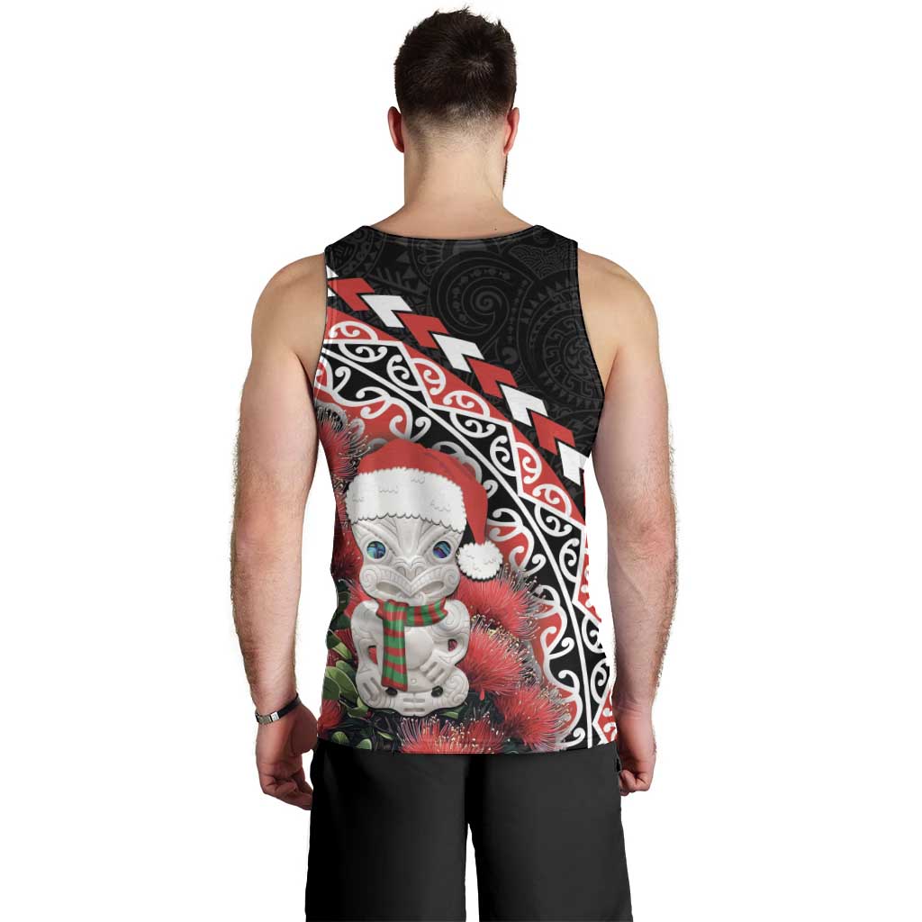 New Zealand Christmas Meri Kirihimete Men Tank Top Santa Hei Tiki Pohutukawa