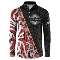 Aotearoa Toitu Te Tiriti Button Sweatshirt Honour The Treaty New Zealand LT01 Black - Polynesian Pride