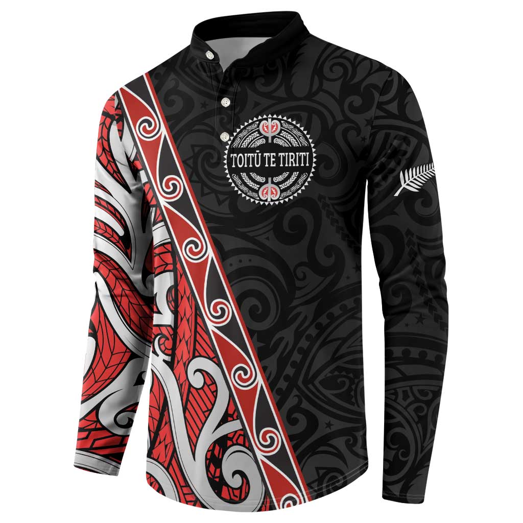 Aotearoa Toitu Te Tiriti Button Sweatshirt Honour The Treaty New Zealand LT01 - Polynesian Pride