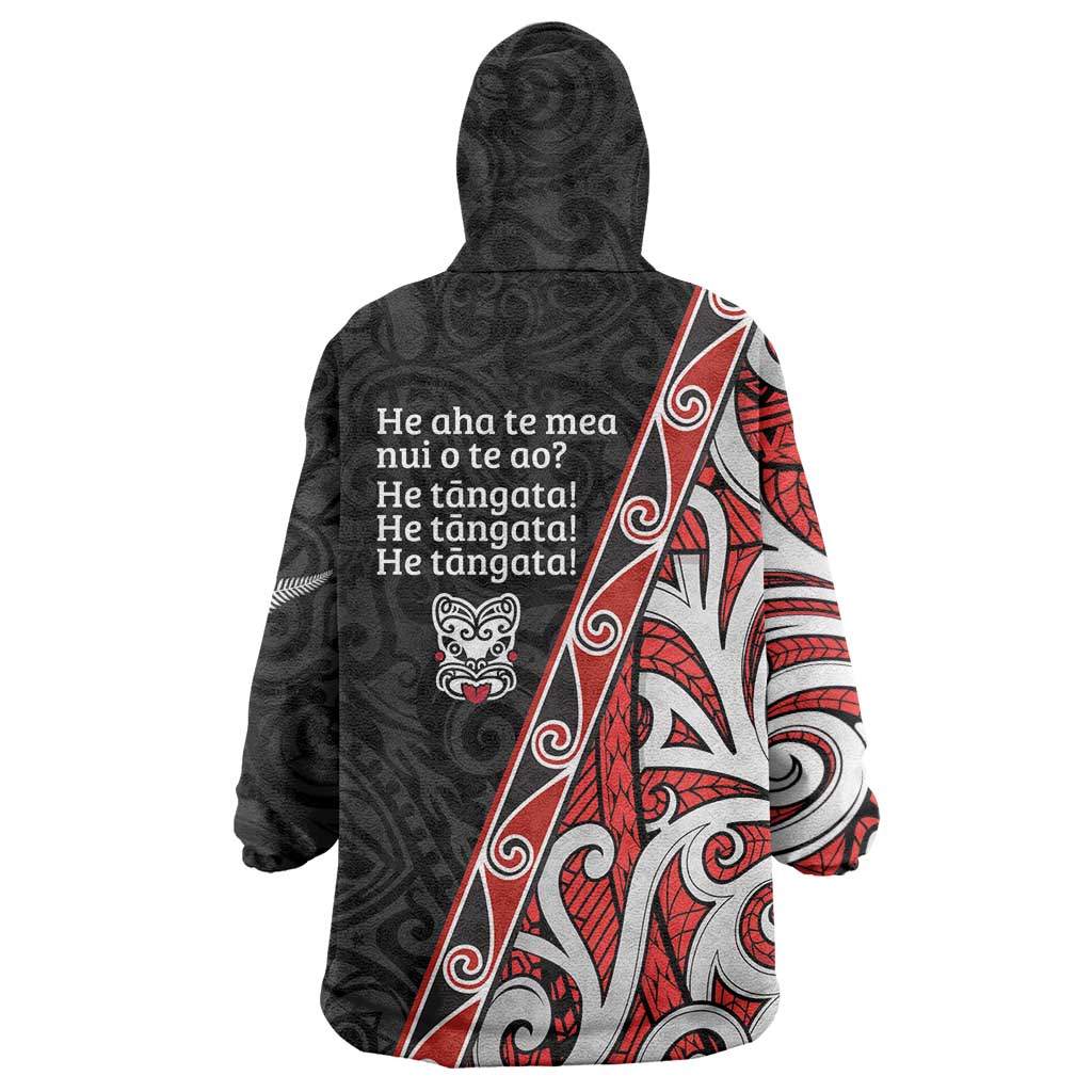 Aotearoa Toitu Te Tiriti Wearable Blanket Hoodie Honour The Treaty New Zealand