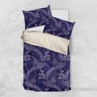 Deep Blue Monstera Bedding Set Polynesian Tribal Pattern LT01 US Twin 172cm x 218cm Blue - Polynesian Pride
