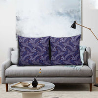 Deep Blue Monstera Pillow Cover Polynesian Tribal Pattern LT01 - Polynesian Pride