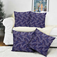 Deep Blue Monstera Pillow Cover Polynesian Tribal Pattern LT01 - Polynesian Pride