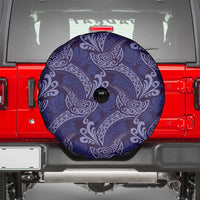 Deep Blue Monstera Spare Tire Cover Polynesian Tribal Pattern LT01 - Polynesian Pride