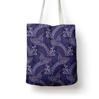 Deep Blue Monstera Tote Bag Polynesian Tribal Pattern LT01 - Polynesian Pride