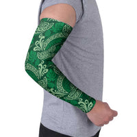 Forest Green Monstera Arm Sleeves Polynesian Tribal Pattern LT01 - Polynesian Pride
