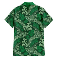Forest Green Monstera Hawaiian Shirt Polynesian Tribal Pattern LT01 - Polynesian Pride