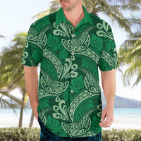 Forest Green Monstera Hawaiian Shirt Polynesian Tribal Pattern LT01 - Polynesian Pride