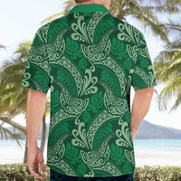 Forest Green Monstera Hawaiian Shirt Polynesian Tribal Pattern LT01 - Polynesian Pride