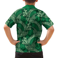 Forest Green Monstera Hawaiian Shirt Polynesian Tribal Pattern LT01 - Polynesian Pride