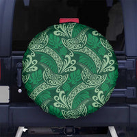 Forest Green Monstera Spare Tire Cover Polynesian Tribal Pattern LT01 No hole Green - Polynesian Pride