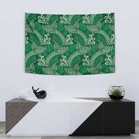 Forest Green Monstera Tapestry Polynesian Tribal Pattern LT01 - Polynesian Pride