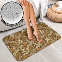 Brown Gold Monstera Bathroom Set Polynesian Tribal Pattern LT01 - Polynesian Pride