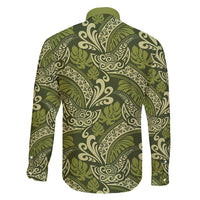 Olive Green Monstera Family Matching Mermaid Dress and Hawaiian Shirt Polynesian Tribal Pattern LT01 - Polynesian Pride