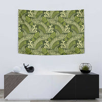 Olive Green Monstera Tapestry Polynesian Tribal Pattern LT01 - Polynesian Pride
