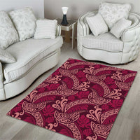Sweet Pink Monstera Area Rug Polynesian Tribal Pattern LT01 - Polynesian Pride