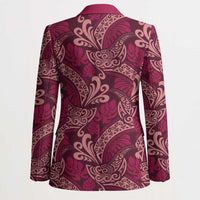 Sweet Pink Monstera Blazer Polynesian Tribal Pattern LT01 - Polynesian Pride