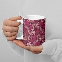 Sweet Pink Monstera Ceramic Mug Polynesian Tribal Pattern LT01 - Polynesian Pride