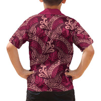 Sweet Pink Monstera Family Matching Short Sleeve Bodycon Dress and Hawaiian Shirt Polynesian Tribal Pattern LT01 - Polynesian Pride