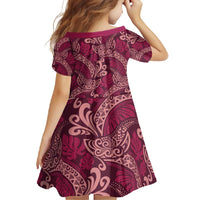 Sweet Pink Monstera Family Matching Summer Maxi Dress and Hawaiian Shirt Polynesian Tribal Pattern LT01 - Polynesian Pride