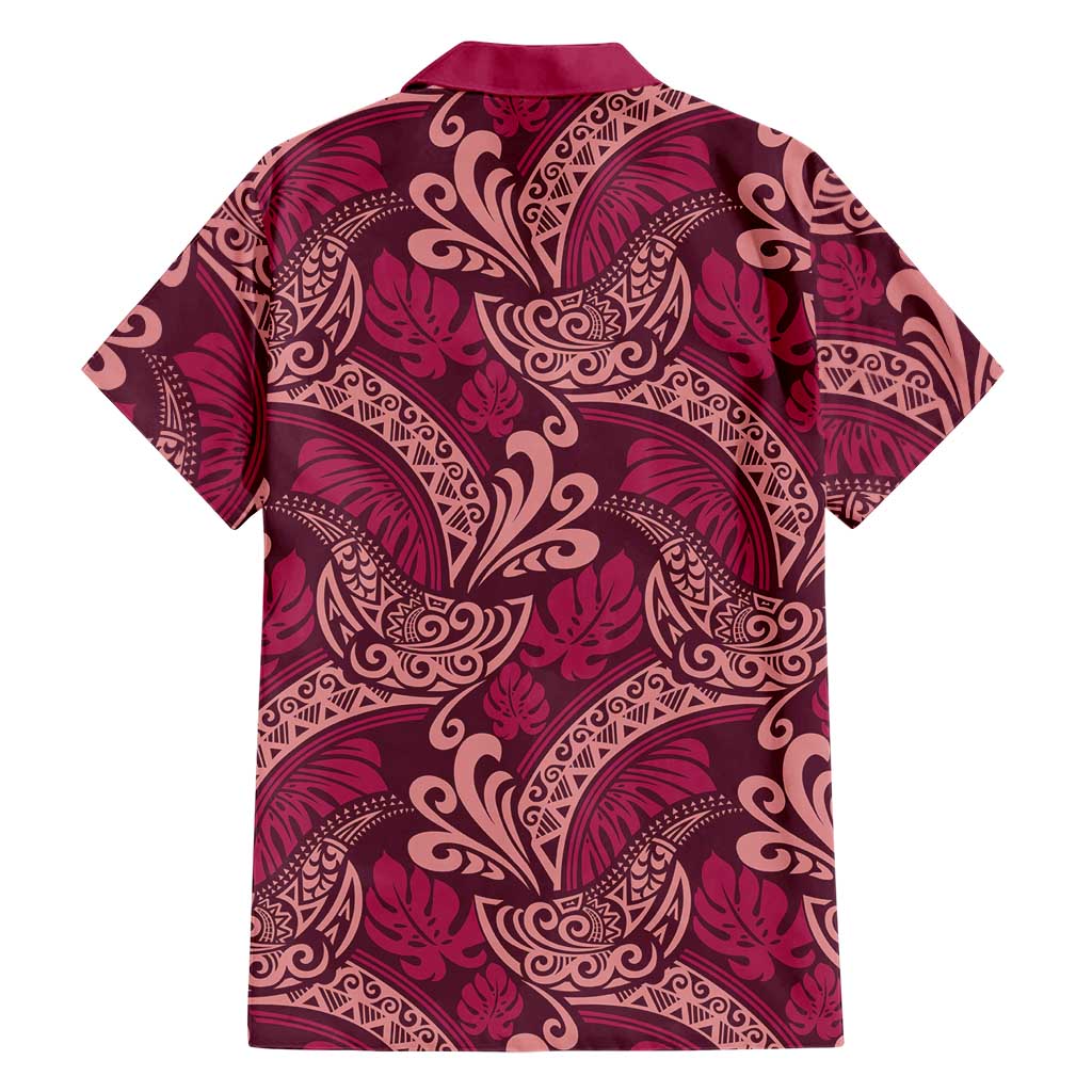 Sweet Pink Monstera Hawaiian Shirt Polynesian Tribal Pattern LT01 - Polynesian Pride