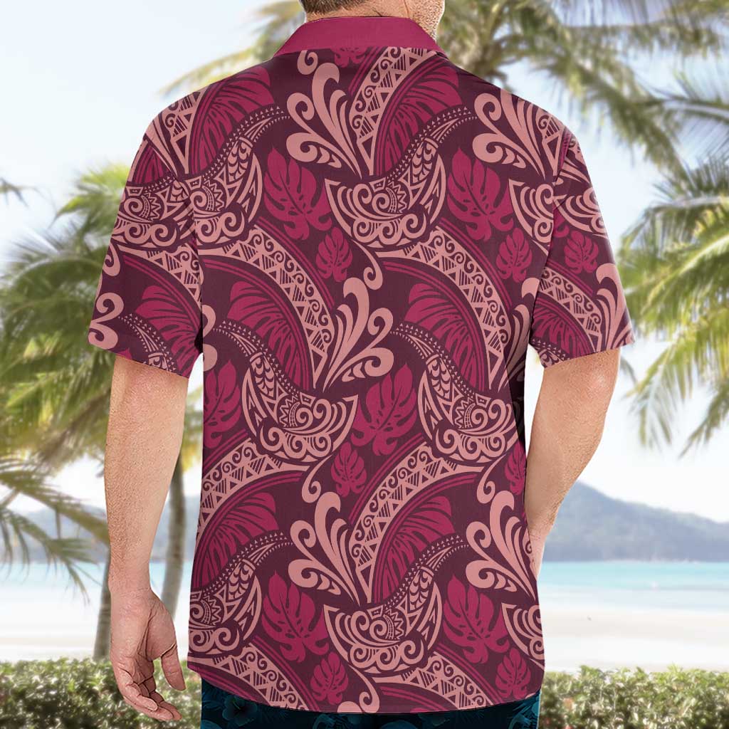 Sweet Pink Monstera Hawaiian Shirt Polynesian Tribal Pattern LT01 - Polynesian Pride