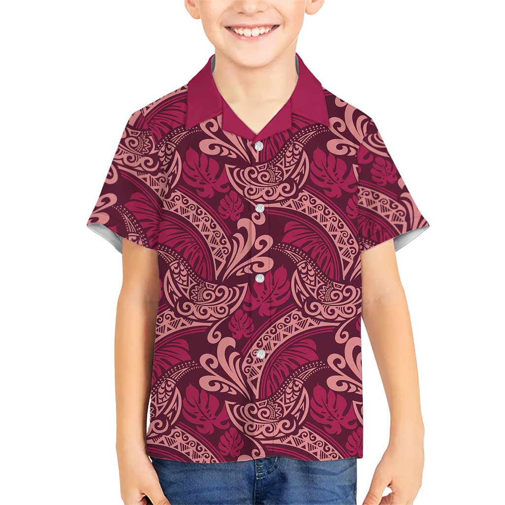 Sweet Pink Monstera Hawaiian Shirt Polynesian Tribal Pattern LT01 - Polynesian Pride