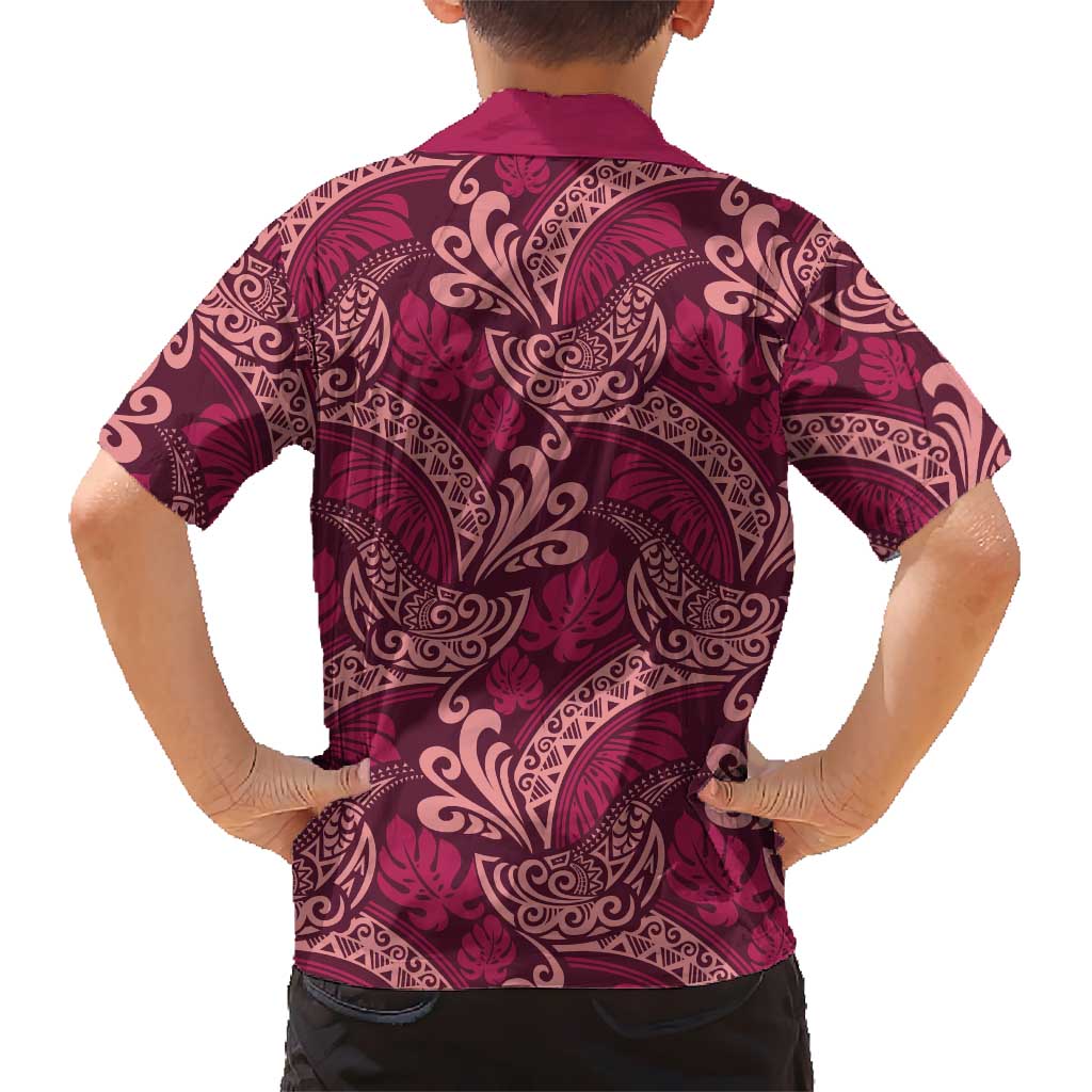 Sweet Pink Monstera Hawaiian Shirt Polynesian Tribal Pattern LT01 - Polynesian Pride