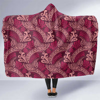 Sweet Pink Monstera Hooded Blanket Polynesian Tribal Pattern LT01 One Size Pink - Polynesian Pride