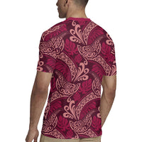 Sweet Pink Monstera Rugby Jersey Polynesian Tribal Pattern LT01 - Polynesian Pride
