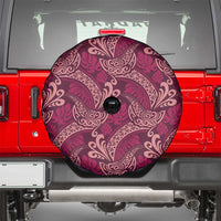 Sweet Pink Monstera Spare Tire Cover Polynesian Tribal Pattern LT01 - Polynesian Pride