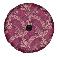 Sweet Pink Monstera Spare Tire Cover Polynesian Tribal Pattern LT01 - Polynesian Pride