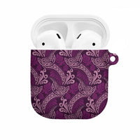 Royal Purple Monstera AirPods Case Polynesian Tribal Pattern LT01 Purple - Polynesian Pride