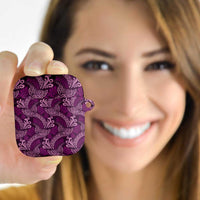Royal Purple Monstera AirPods Case Polynesian Tribal Pattern LT01 - Polynesian Pride