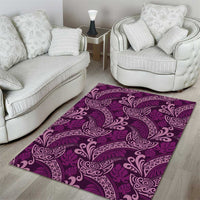 Royal Purple Monstera Area Rug Polynesian Tribal Pattern LT01 - Polynesian Pride