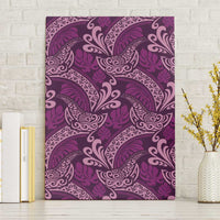 Royal Purple Monstera Canvas Wall Art Polynesian Tribal Pattern LT01 Without Frame Purple - Polynesian Pride
