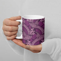 Royal Purple Monstera Ceramic Mug Polynesian Tribal Pattern LT01 - Polynesian Pride