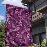 Royal Purple Monstera Garden Flag Polynesian Tribal Pattern LT01 - Polynesian Pride