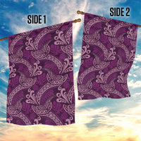 Royal Purple Monstera Garden Flag Polynesian Tribal Pattern LT01 - Polynesian Pride