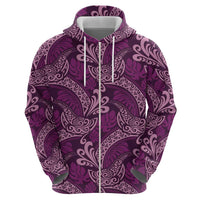 Royal Purple Monstera Hoodie Polynesian Tribal Pattern LT01 - Polynesian Pride