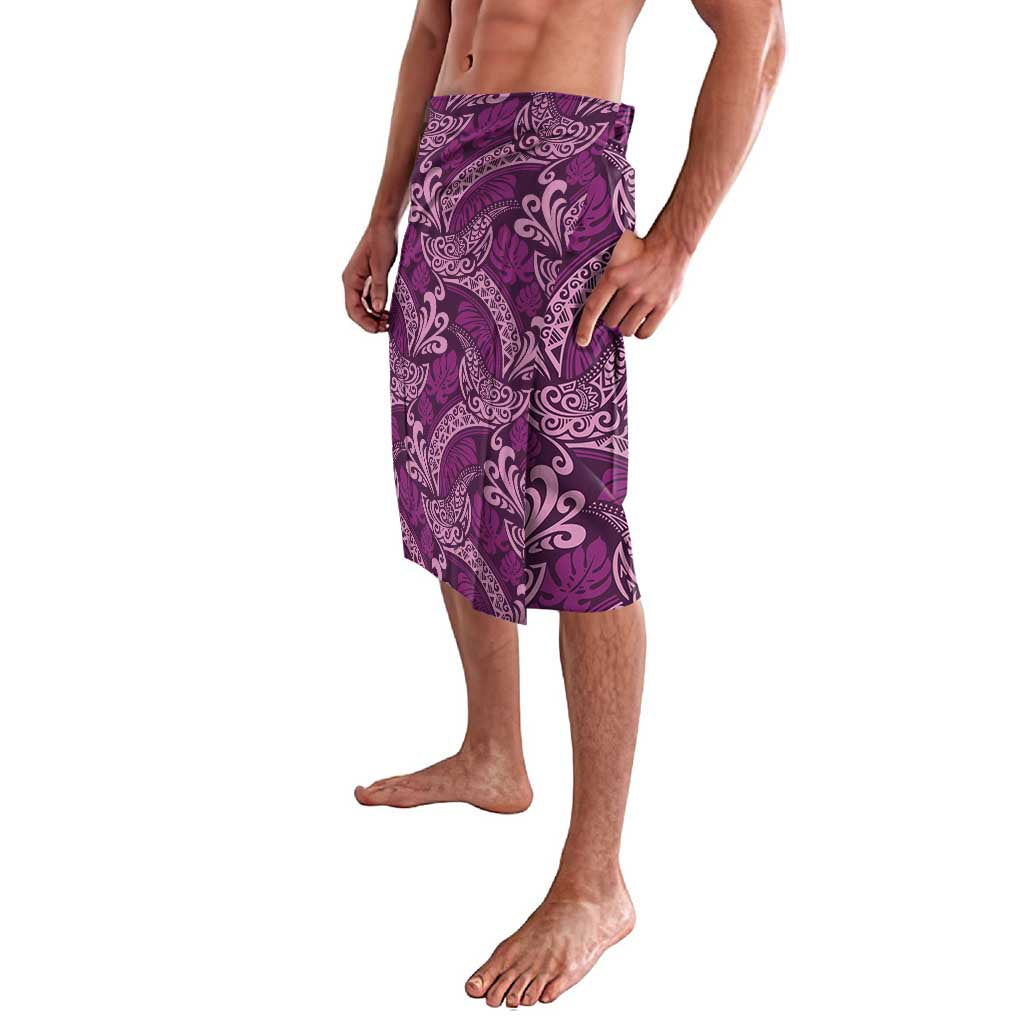 Royal Purple Monstera Lavalava Polynesian Tribal Pattern LT01 - Polynesian Pride