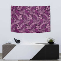 Royal Purple Monstera Tapestry Polynesian Tribal Pattern LT01 - Polynesian Pride