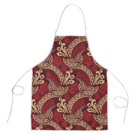 Luxury Red Monstera Apron Polynesian Tribal Pattern LT01 Red - Polynesian Pride