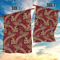 Luxury Red Monstera Garden Flag Polynesian Tribal Pattern LT01 - Polynesian Pride