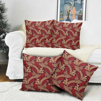 Luxury Red Monstera Pillow Cover Polynesian Tribal Pattern LT01 - Polynesian Pride
