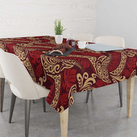 Luxury Red Monstera Tablecloth Polynesian Tribal Pattern LT01 - Polynesian Pride